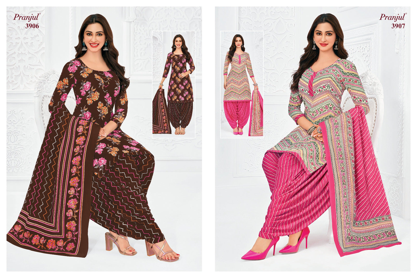 Priyanshi Vol 39 Pranjul Readymade Cotton Patiyala Suits Wholesaler India