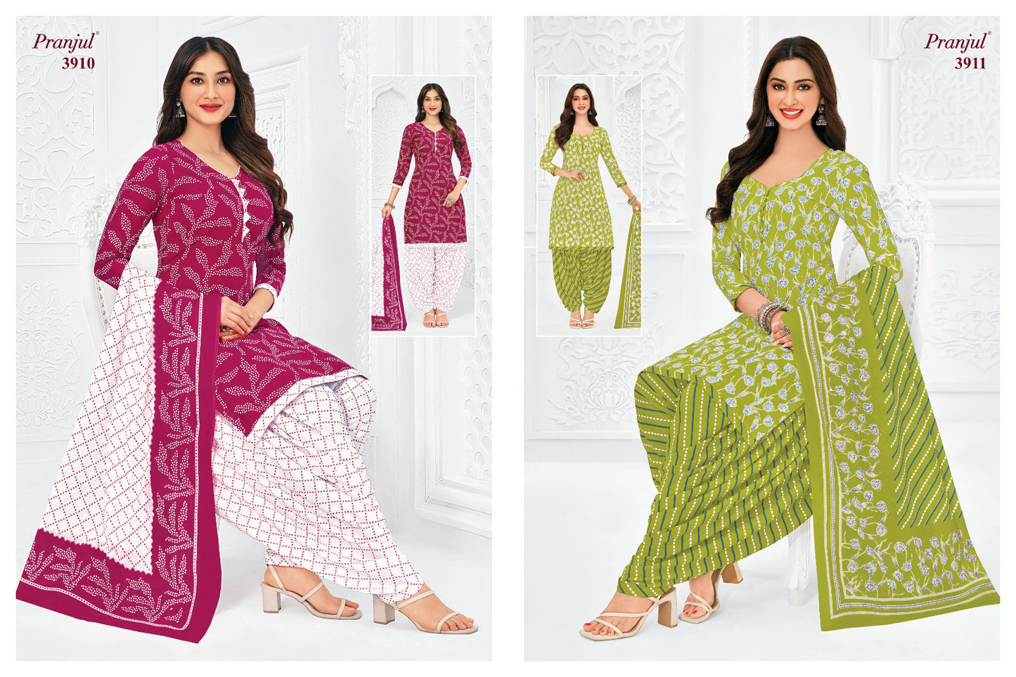 Priyanshi Vol 39 Pranjul Readymade Cotton Patiyala Suits Wholesaler India