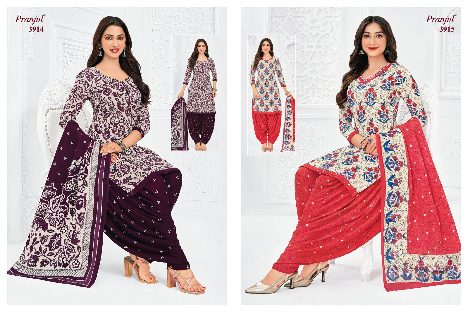 Priyanshi Vol 39 Pranjul Readymade Cotton Patiyala Suits Wholesaler India