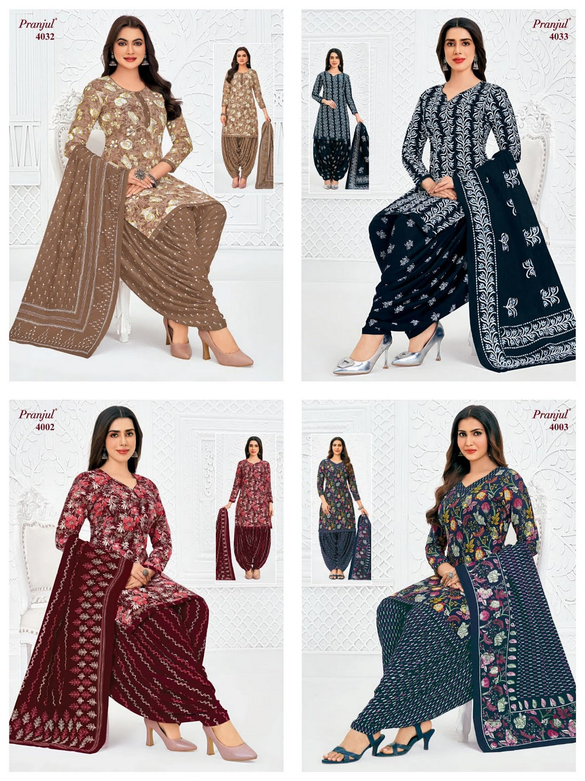 Priyanshi Vol 40 Pranjul Cotton Dress Material Exporter Gujarat