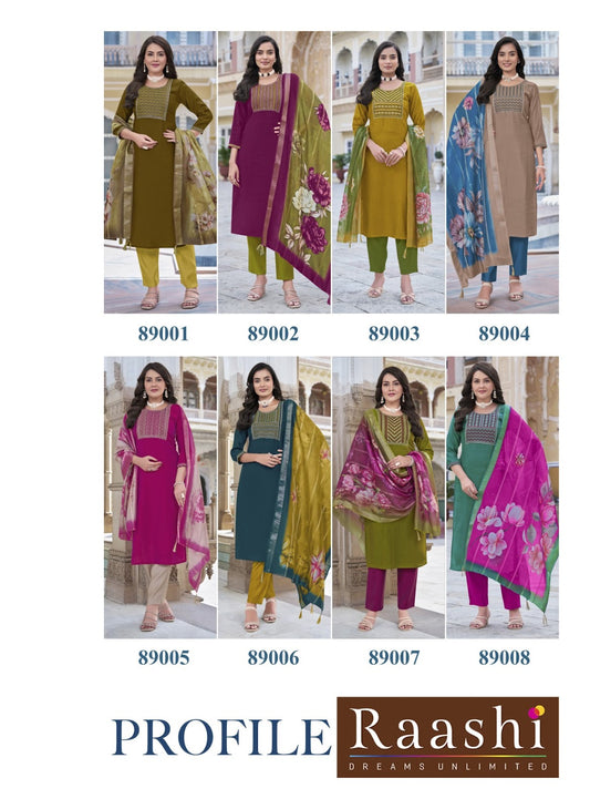 Profile Raashi Two Tone Readymade Pant Style Suits Wholesaler Ahmedabad