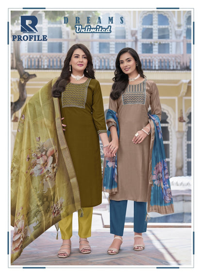 Profile Raashi Two Tone Readymade Pant Style Suits Wholesaler Ahmedabad