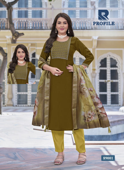 Profile Raashi Two Tone Readymade Pant Style Suits Wholesaler Ahmedabad