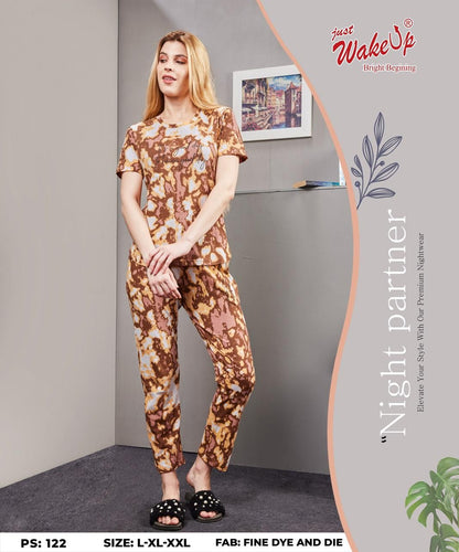 Ps 122 Wakeup Tie Dye Pyjama Night Suits Wholesale Price