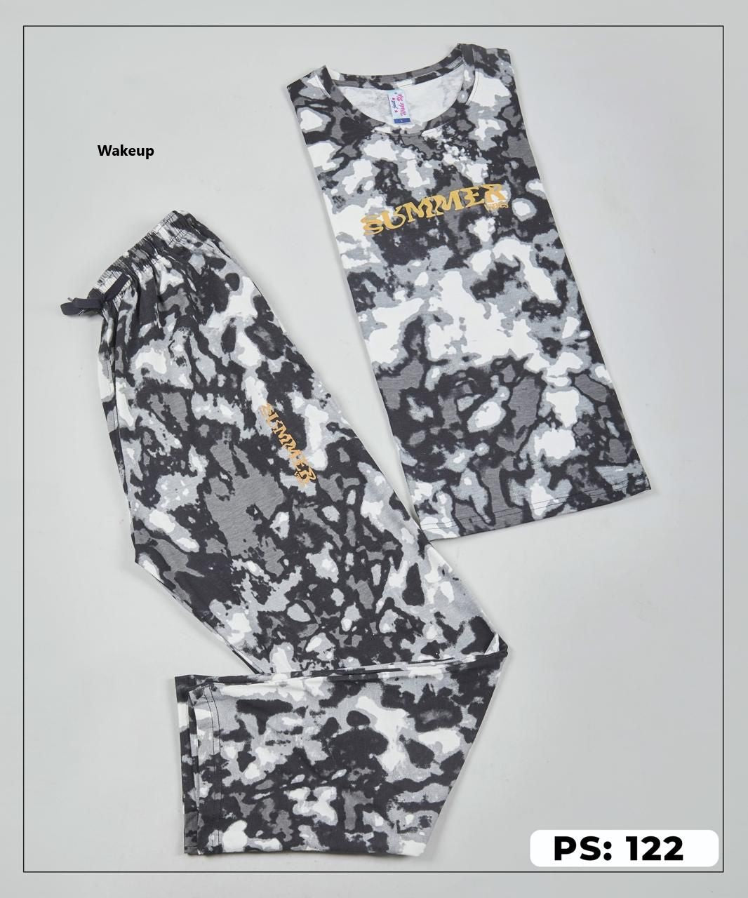 Ps 122 Wakeup Tie Dye Pyjama Night Suits Wholesale Price