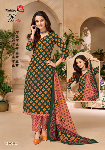 Pstyle Vol 60 Patidar Mills Cotton Dress Material Wholesaler India