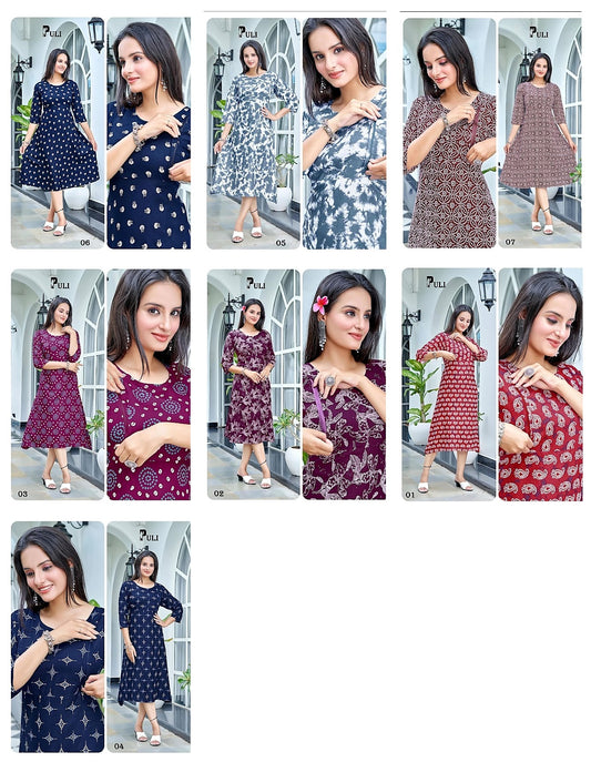 Puli Premnath Rayon Feeding Kurtis Manufacturer