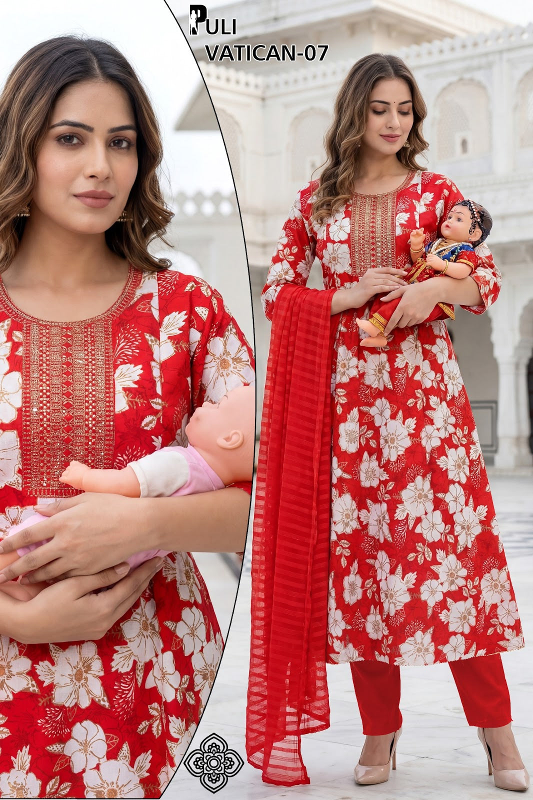 Puli Prmnt Vatican Feeding Readymade Suit Wholesaler Ahmedabad