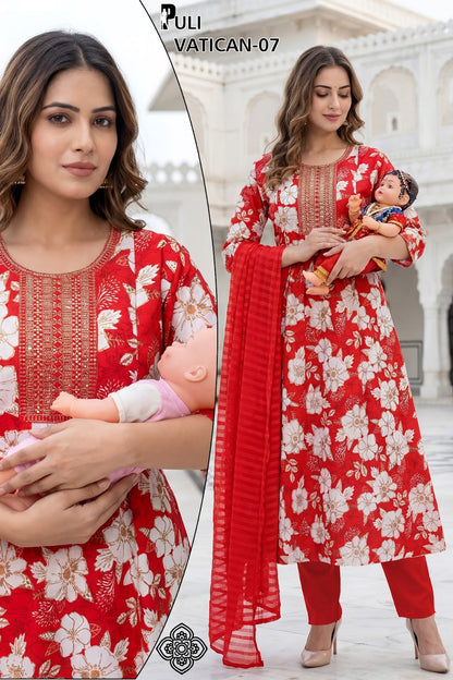 Puli Prmnt Vatican Feeding Readymade Suit Wholesaler Ahmedabad