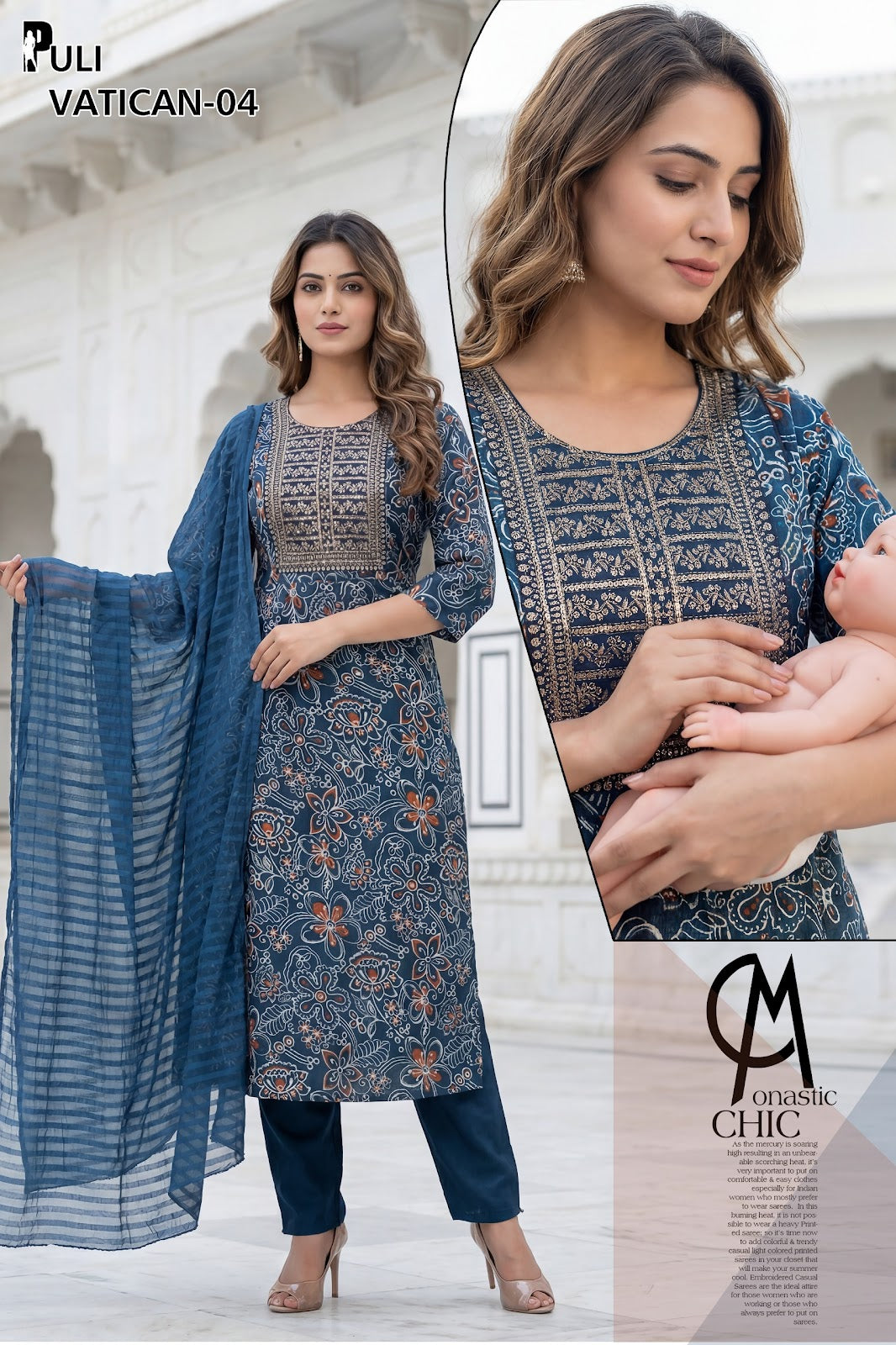 Puli Prmnt Vatican Feeding Readymade Suit Wholesaler Ahmedabad