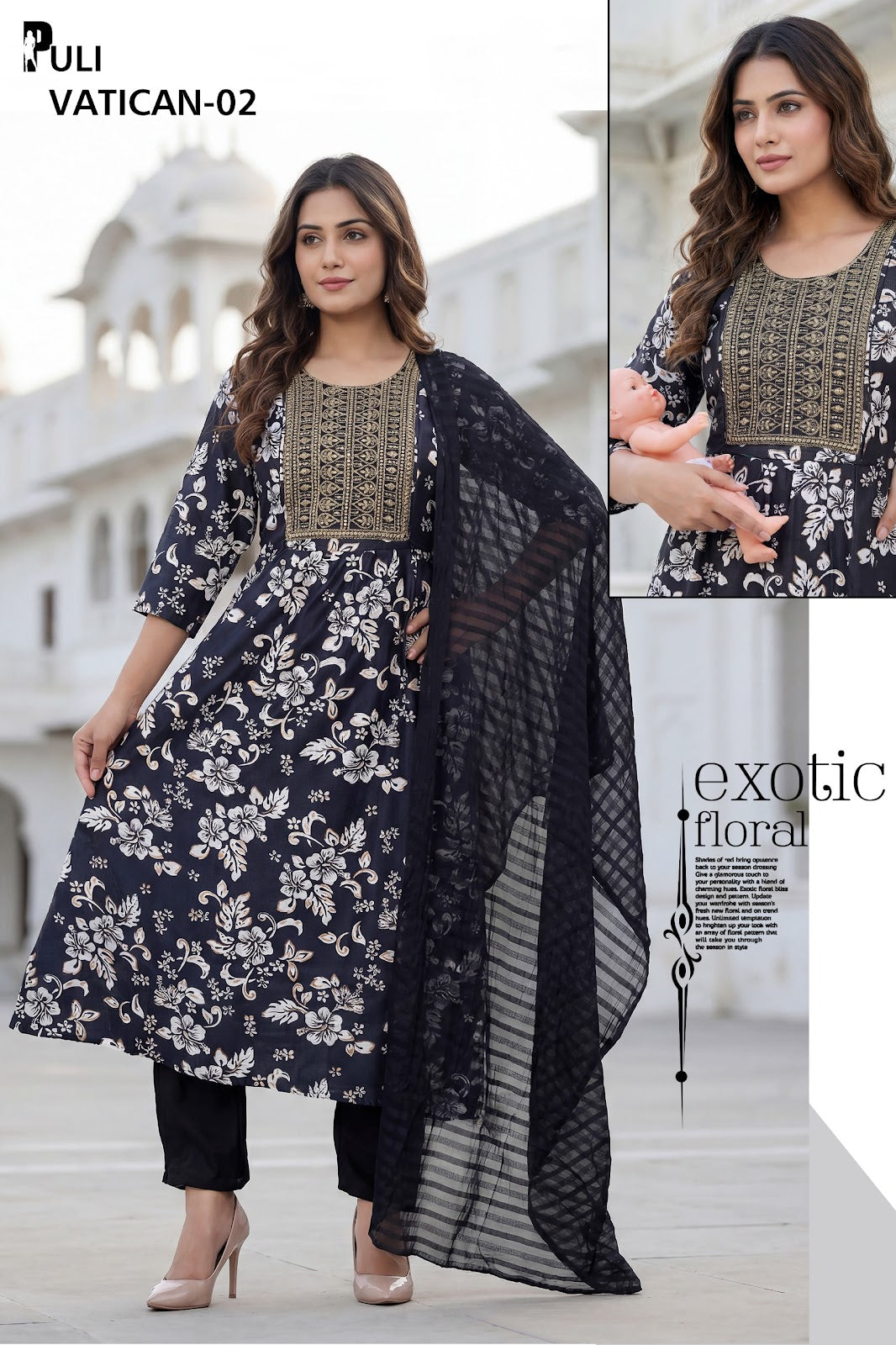 Puli Prmnt Vatican Feeding Readymade Suit Wholesaler Ahmedabad