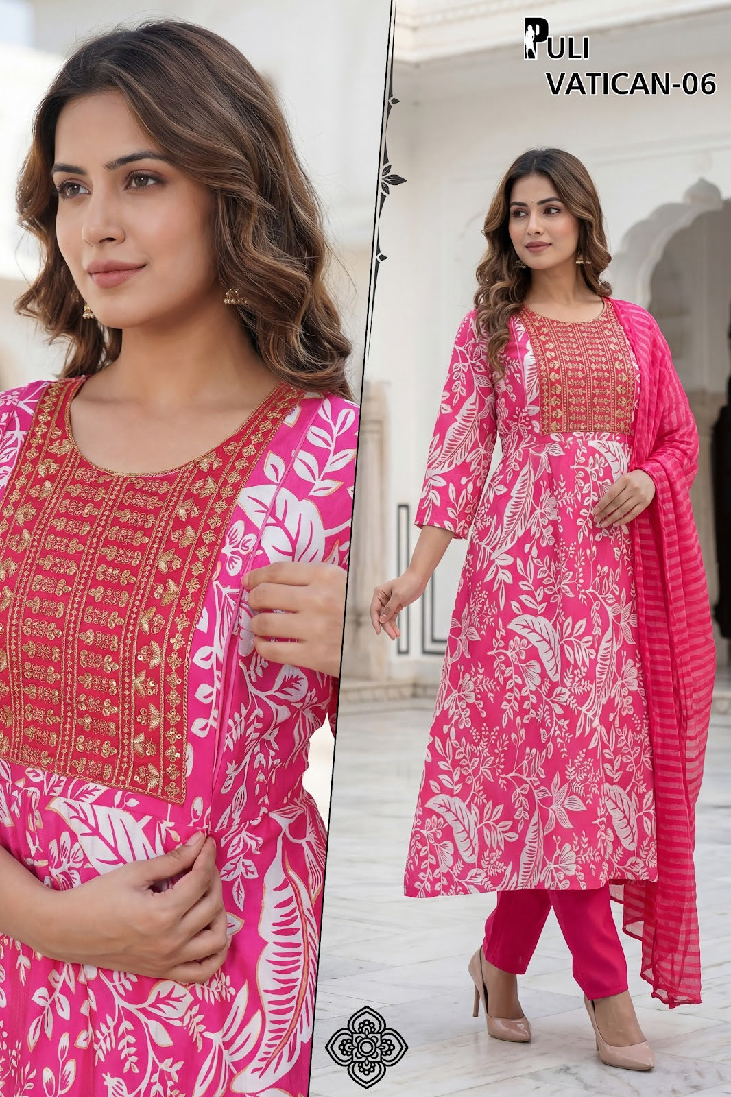 Puli Prmnt Vatican Feeding Readymade Suit Wholesaler Ahmedabad