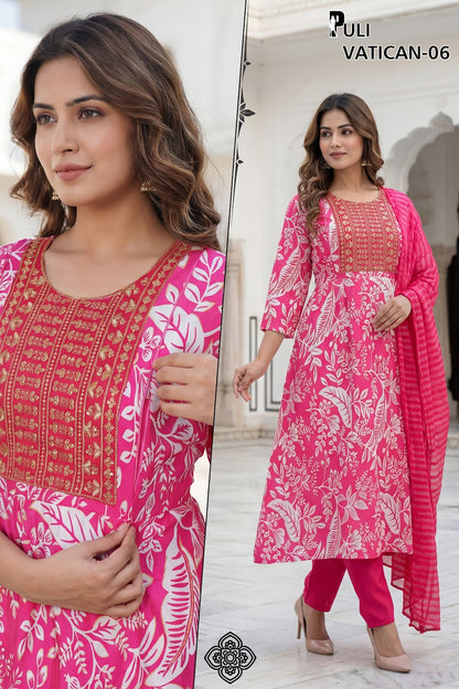 Puli Prmnt Vatican Feeding Readymade Suit Wholesaler Ahmedabad