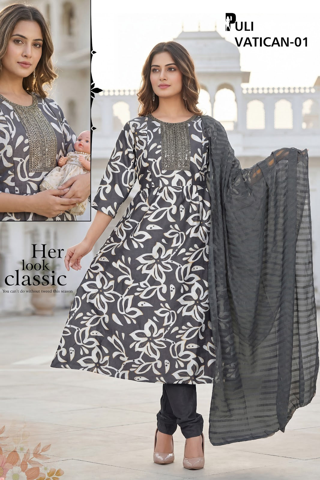 Puli Prmnt Vatican Feeding Readymade Suit Wholesaler Ahmedabad