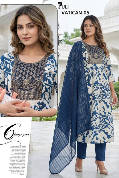 Puli Prmnt Vatican Feeding Readymade Suit Wholesaler Ahmedabad