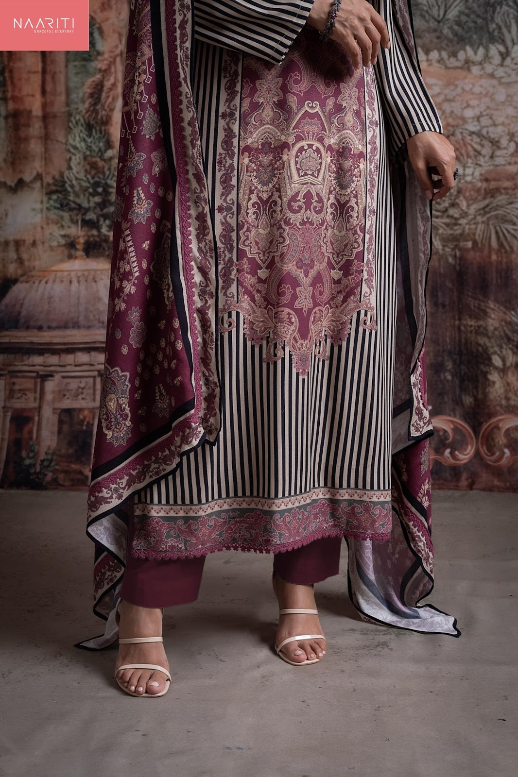 Pulki Naariti Lawn Cotton Pant Style Suits Wholesale Price