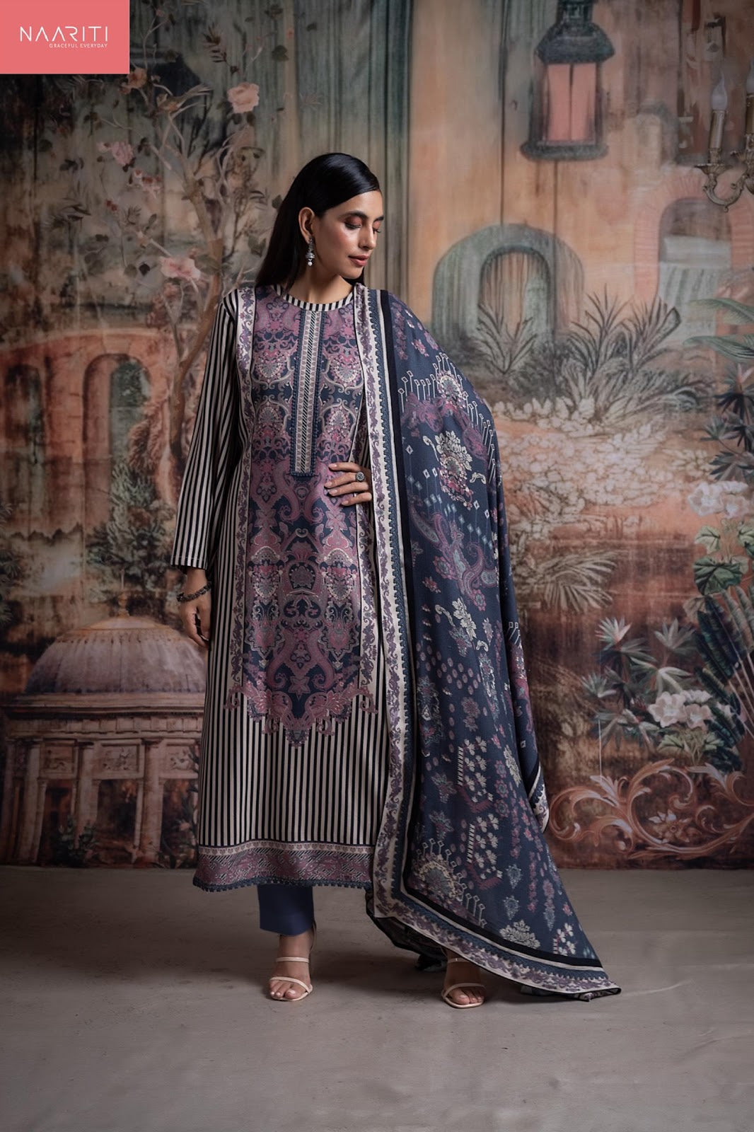Pulki Naariti Lawn Cotton Pant Style Suits Wholesale Price