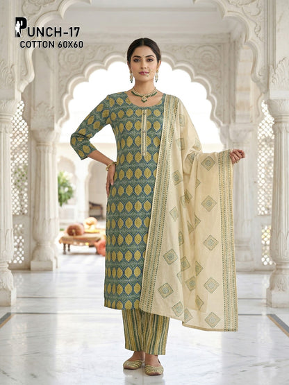 Punch 1604 Premnath Cambric Readymade Cotton Pant Suits Wholesale Price