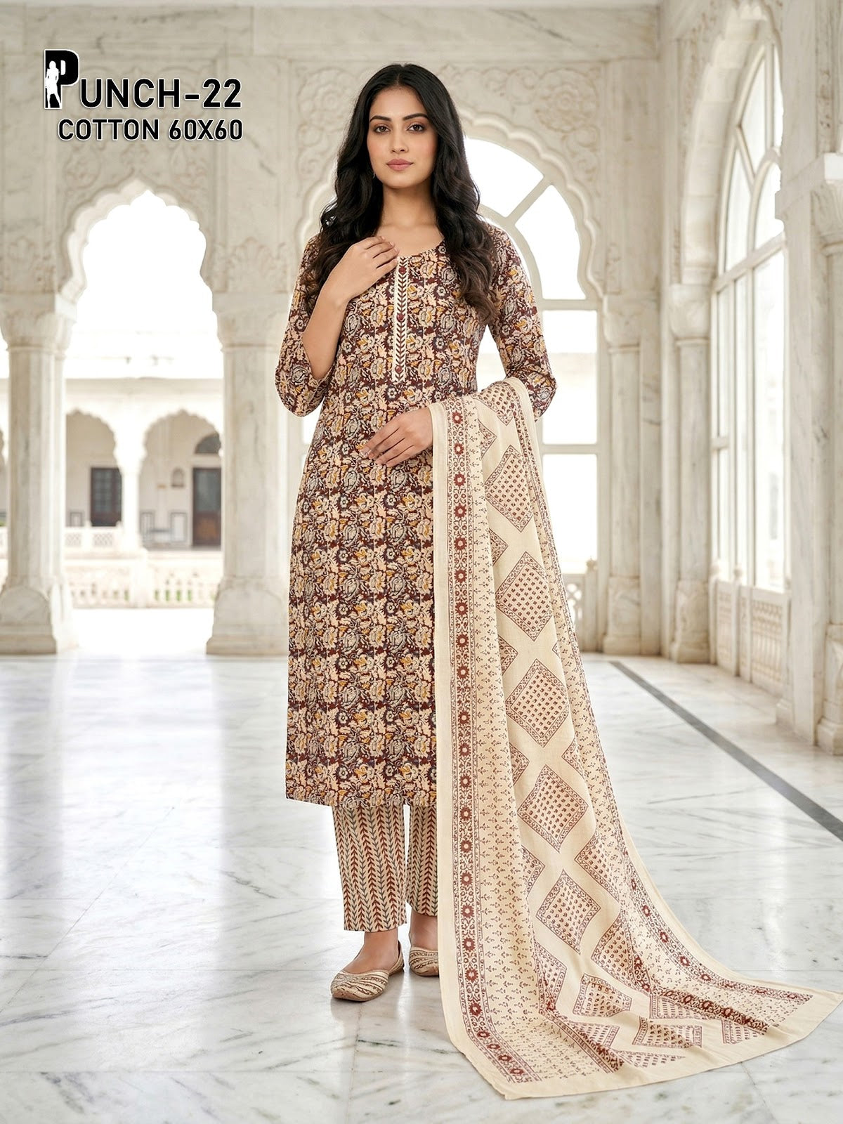 Punch 1604 Premnath Cambric Readymade Cotton Pant Suits Wholesale Price