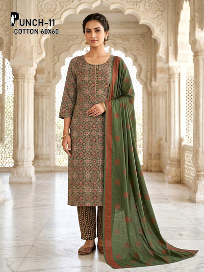 Punch 1604 Premnath Cambric Readymade Cotton Pant Suits Wholesale Price