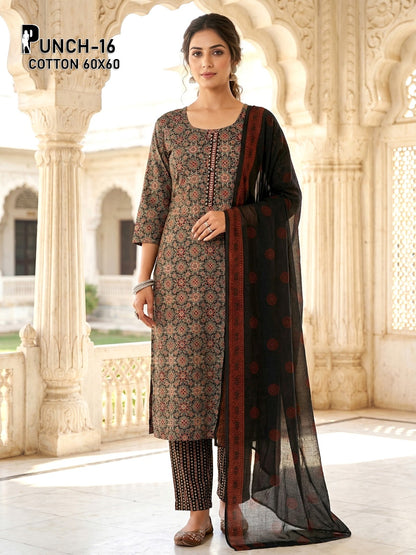 Punch 1604 Premnath Cambric Readymade Cotton Pant Suits Wholesale Price