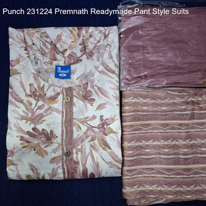 Punch 231224 Premnath Rayon Capsule Readymade Pant Style Suits Supplier Gujarat