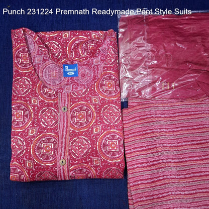 Punch 231224 Premnath Rayon Capsule Readymade Pant Style Suits Supplier Gujarat