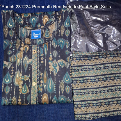 Punch 231224 Premnath Rayon Capsule Readymade Pant Style Suits Supplier Gujarat