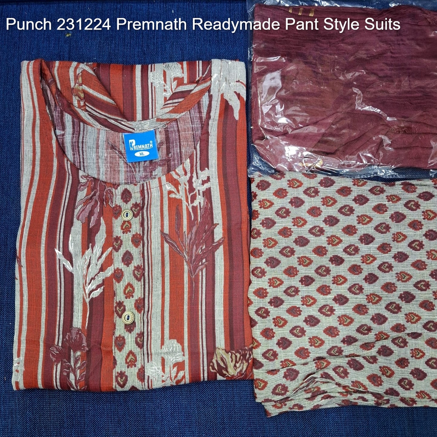 Punch 231224 Premnath Rayon Capsule Readymade Pant Style Suits Supplier Gujarat