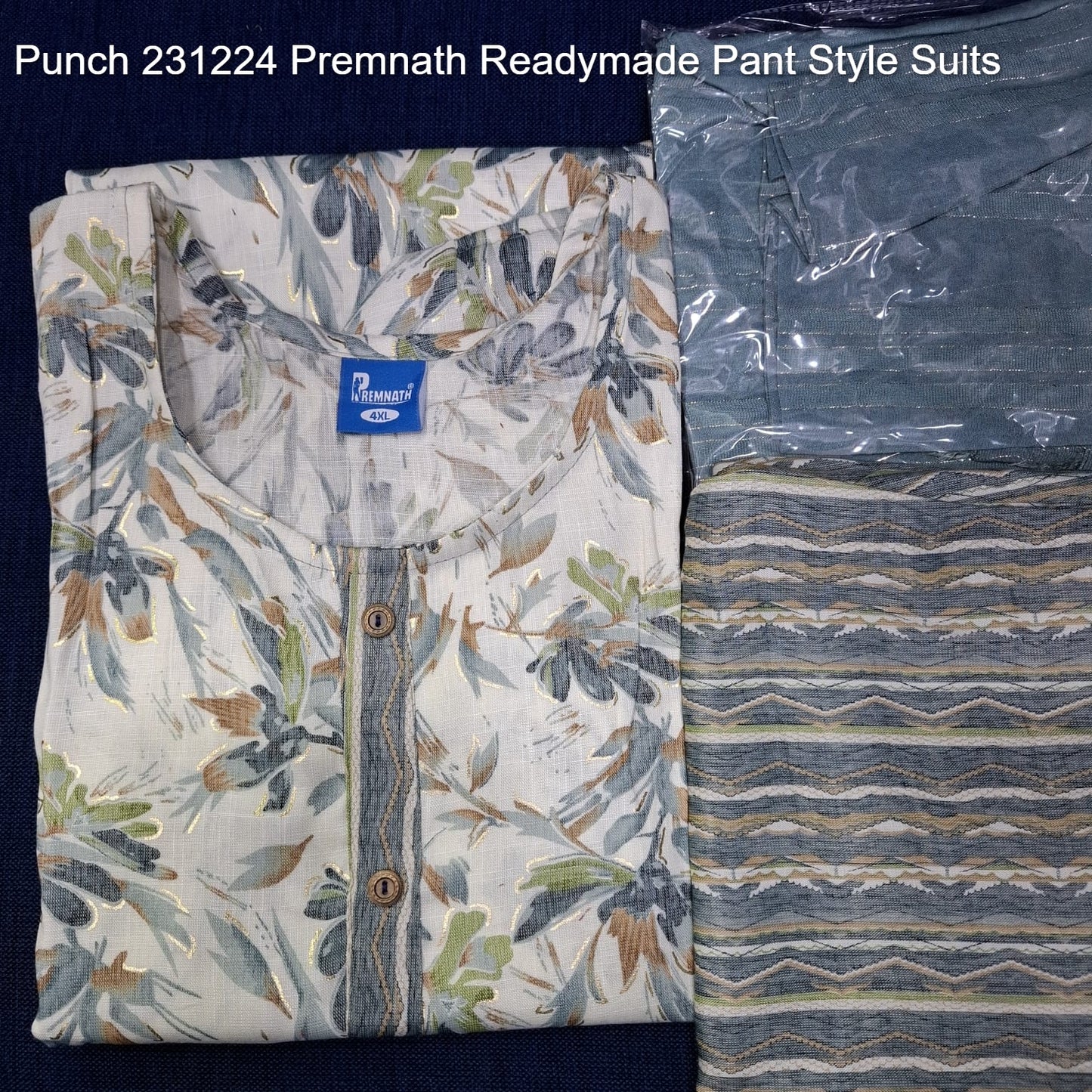 Punch 231224 Premnath Rayon Capsule Readymade Pant Style Suits Supplier Gujarat