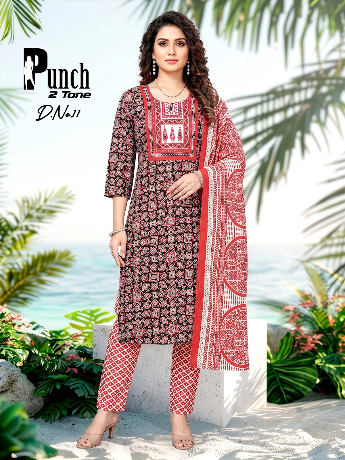 Punch 2 Tone Prmnt Cotton Readymade Pant Style Suits Wholesaler Gujarat