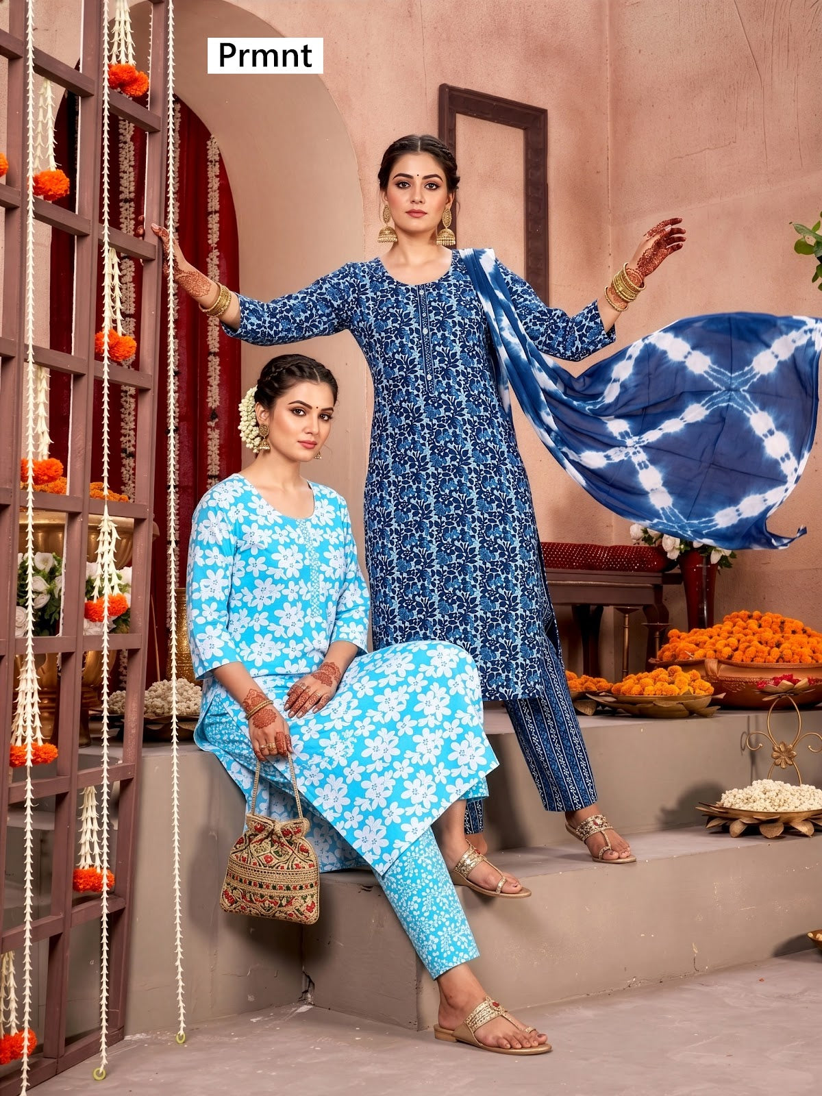 Punch Prmnt Readymade Cotton Pant Suits Manufacturer