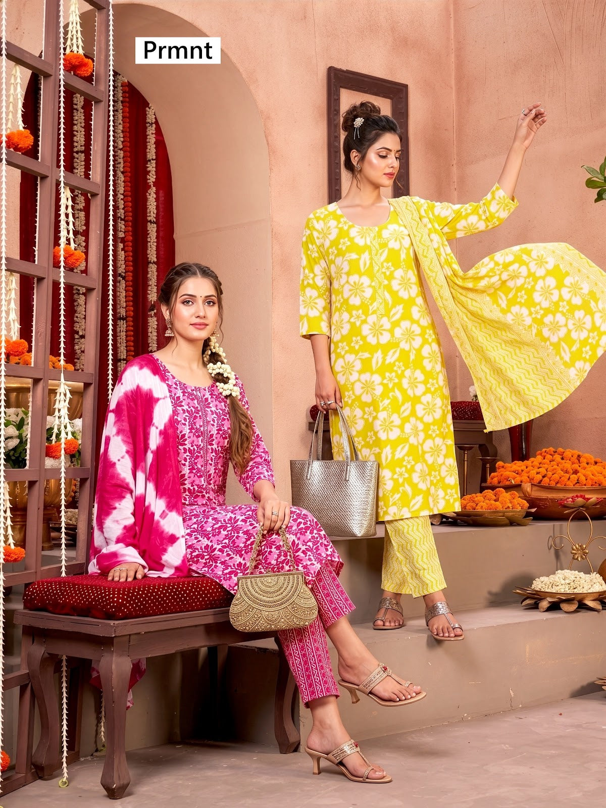 Punch Prmnt Readymade Cotton Pant Suits Manufacturer