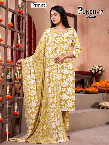 Punch Prmnt Readymade Cotton Pant Suits Manufacturer