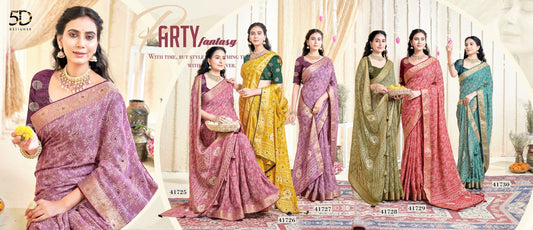 Punita 5D Designer Soft Moss Sarees Wholesaler