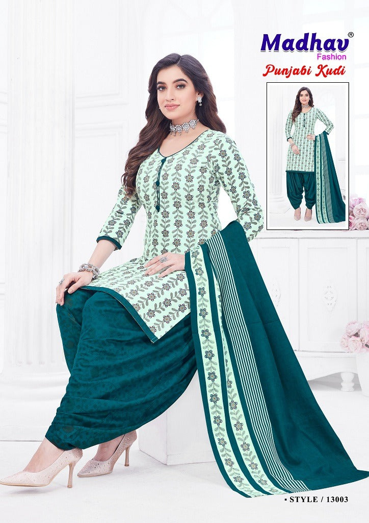 Punjabi Kudi Vol 13 Madhav Fashion Cotton Dress Material