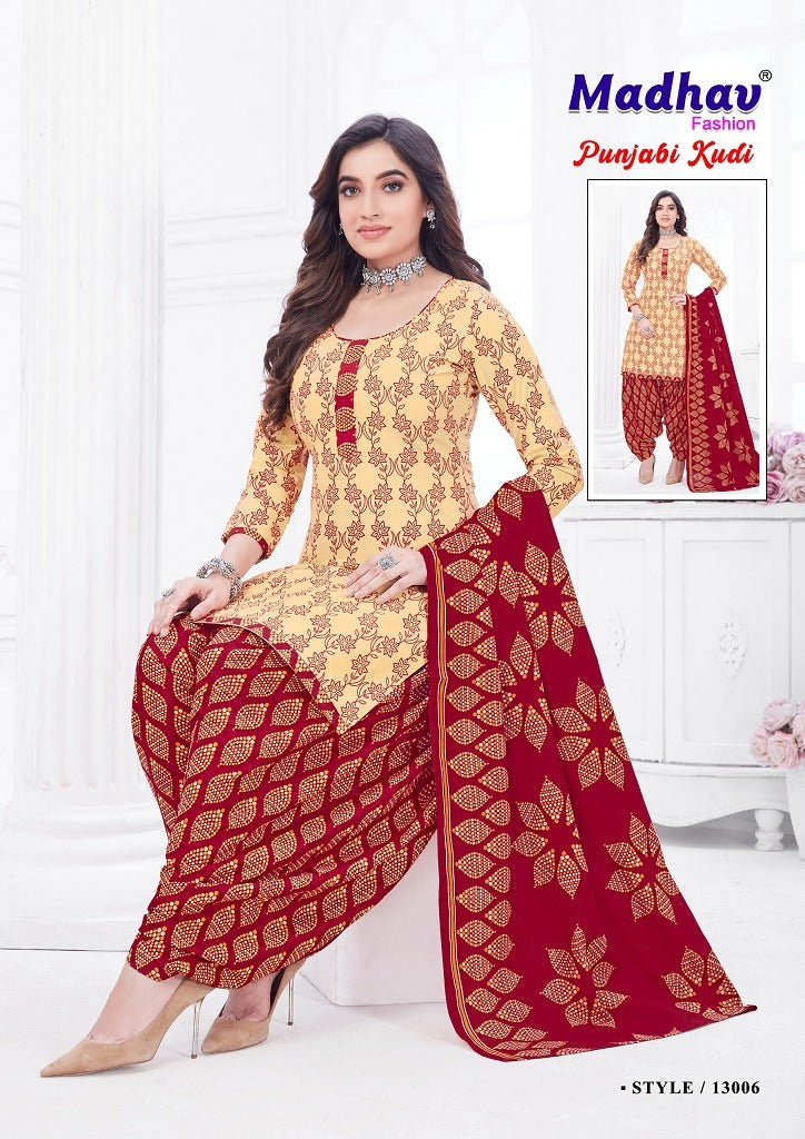 Punjabi Kudi Vol 13 Madhav Fashion Readymade Cotton Patiyala Suits