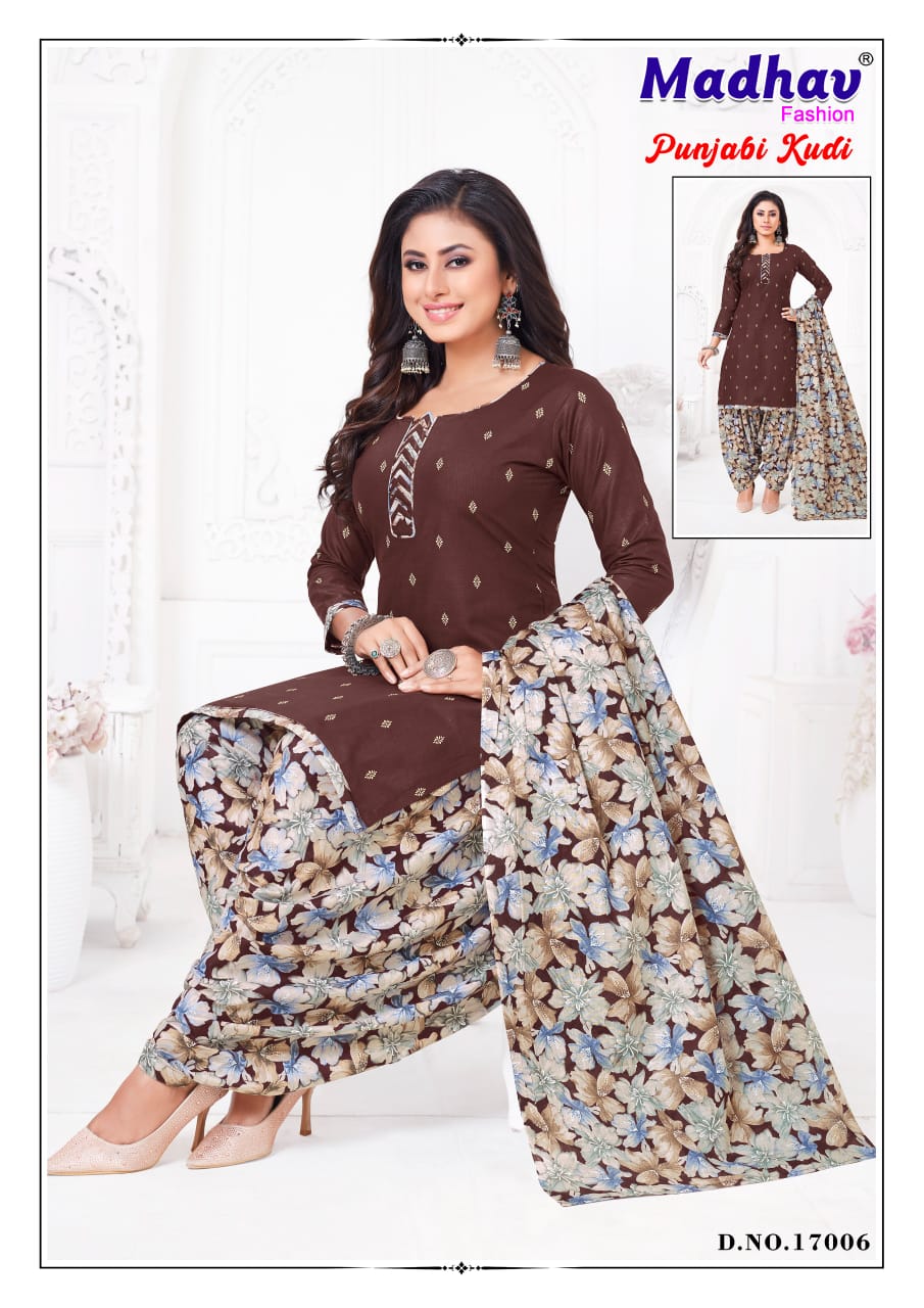 Punjabi Kudi Vol 17 Madhav Fashion Cotton Dress Material Exporter Gujarat