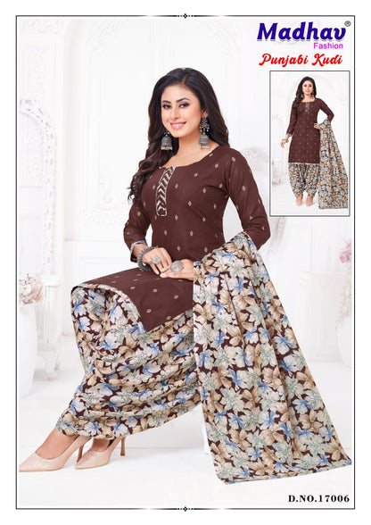 Punjabi Kudi Vol 17 Madhav Fashion Cotton Dress Material Exporter Gujarat