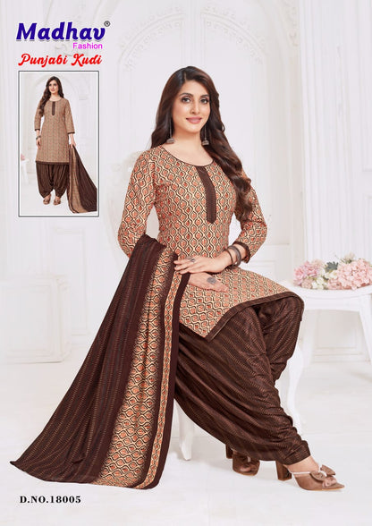 Punjabi Kudi Vol 18 Madhav Fashion Cotton Dress Material Exporter India