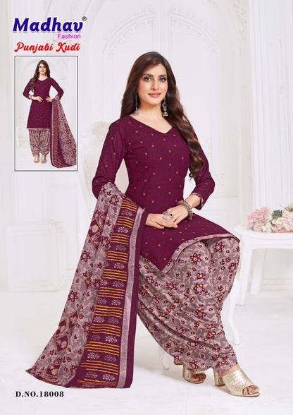 Punjabi Kudi Vol 18 Madhav Fashion Cotton Dress Material Exporter India