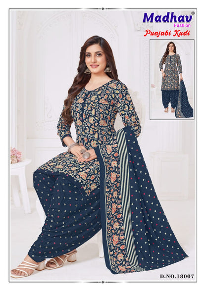 Punjabi Kudi Vol 18 Madhav Fashion Cotton Dress Material Exporter India