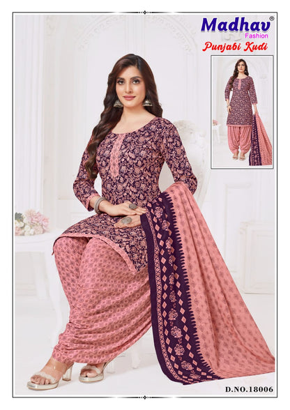 Punjabi Kudi Vol 18 Madhav Fashion Cotton Dress Material Exporter India