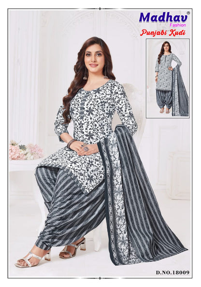 Punjabi Kudi Vol 18 Madhav Fashion Cotton Dress Material Exporter India