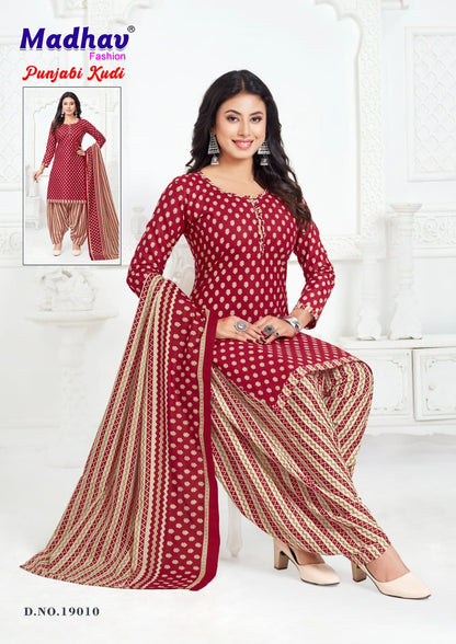 Punjabi Kudi Vol 19 Madhav Fashion Cotton Dress Material Wholesale Rate