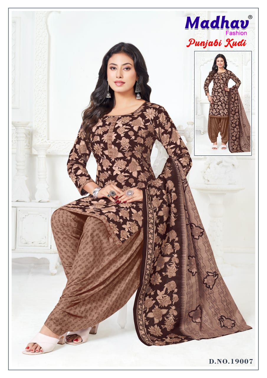 Punjabi Kudi Vol 19 Madhav Fashion Cotton Dress Material Wholesale Rate