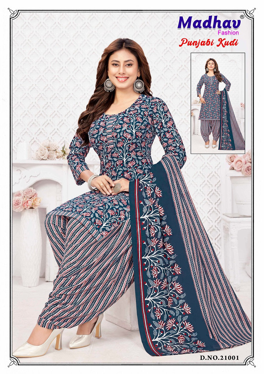 Punjabi Kudi Vol 21 Madhav Fashion Cotton Dress Material Manufacturer India