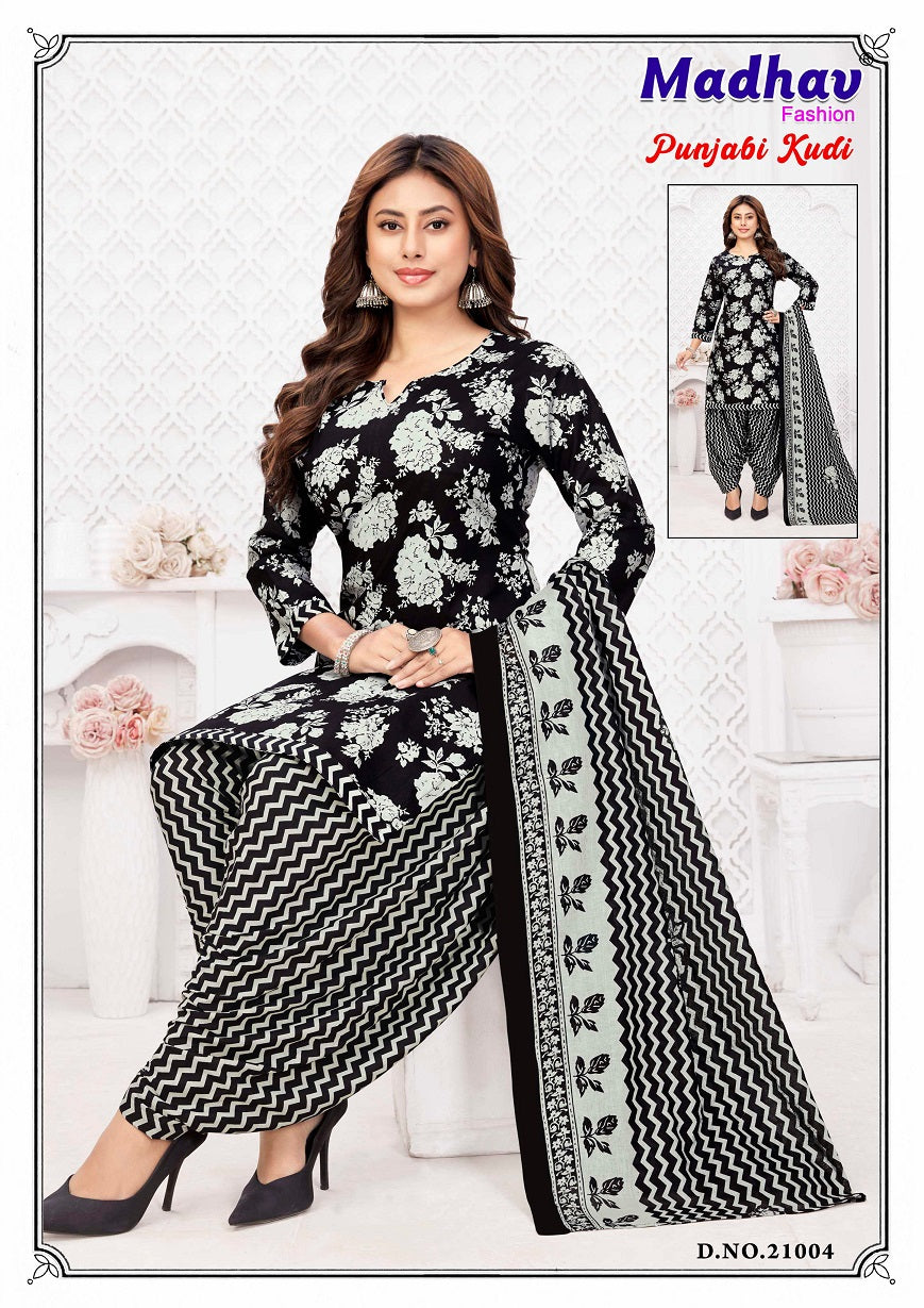 Punjabi Kudi Vol 21 Madhav Fashion Cotton Dress Material Manufacturer India