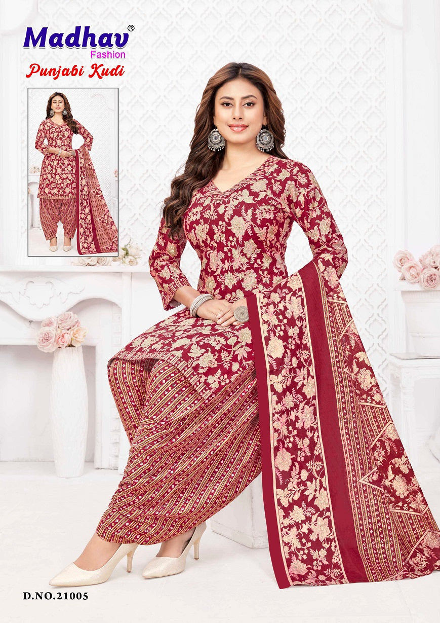 Punjabi Kudi Vol 21 Madhav Fashion Cotton Dress Material Manufacturer India