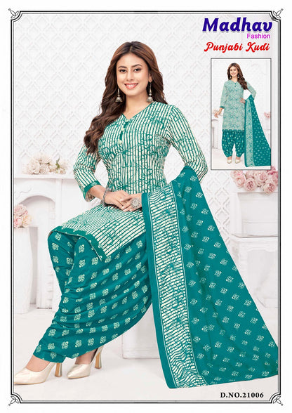 Punjabi Kudi Vol 21 Madhav Fashion Cotton Dress Material Manufacturer India